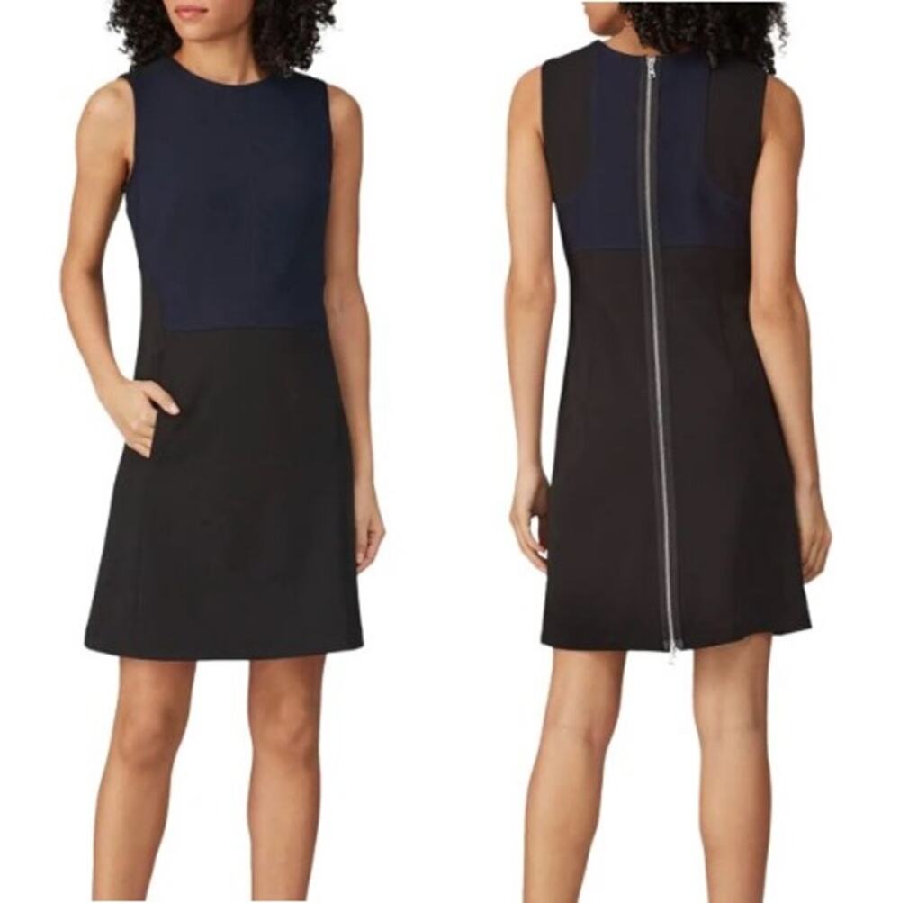 KaufmanFranco Collective Zip Up Colorblock Mini Sheath Dress Women's Size 4